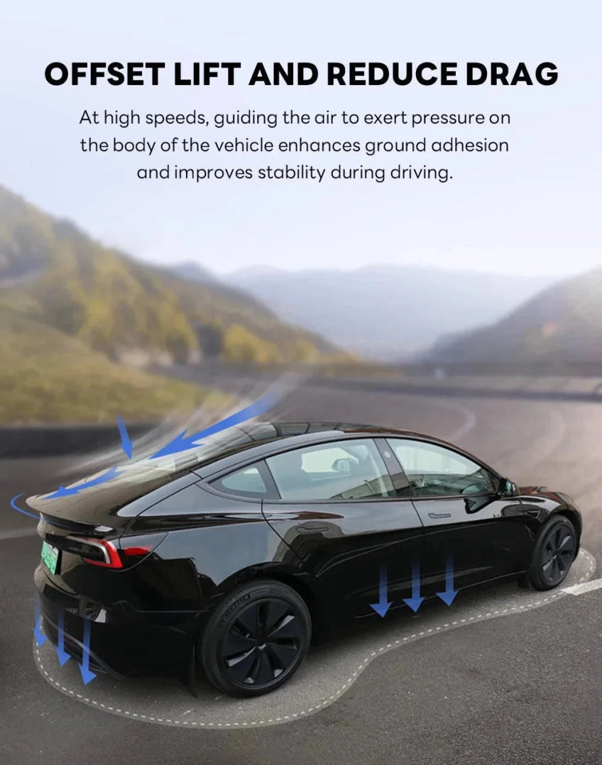Rear Trunk Spoiler for Tesla Model 3 Highland 2024 Onwards - TESLARY Tesla Shop Accessories Europe Nederlands Ireland Deutschland Espana Alicante France Italia