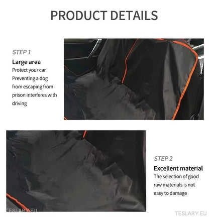 Robust Dog Car Seat Cover for Back Seat Suitable for Tesla 3 , Y & S & Other EVs - TESLARY Tesla Shop Accessories Europe Nederlands Dublin Cork Ireland Deutschland Espana Alicante France Italia