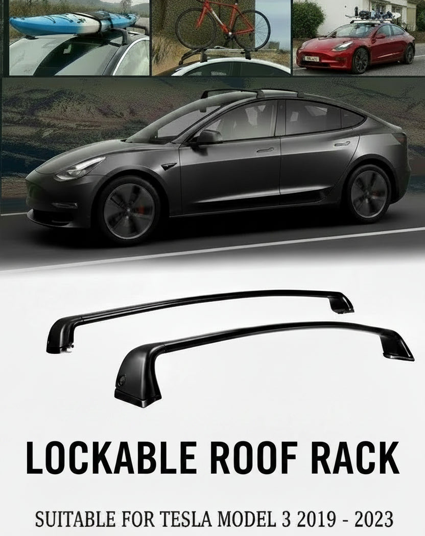Roof Rack Cross Bars for Tesla Model 3 , Y and Highland - TESLARY Tesla Shop Accessories Europe Nederlands Ireland Deutschland Espana Alicante France Italia