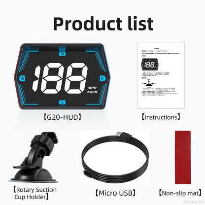 SmartDrive 2024: Advanced Car HUD with GPS & Safety Alerts - TESLARY Tesla Shop Accessories Europe Nederlands Ireland Deutschland Espana Alicante France Italia