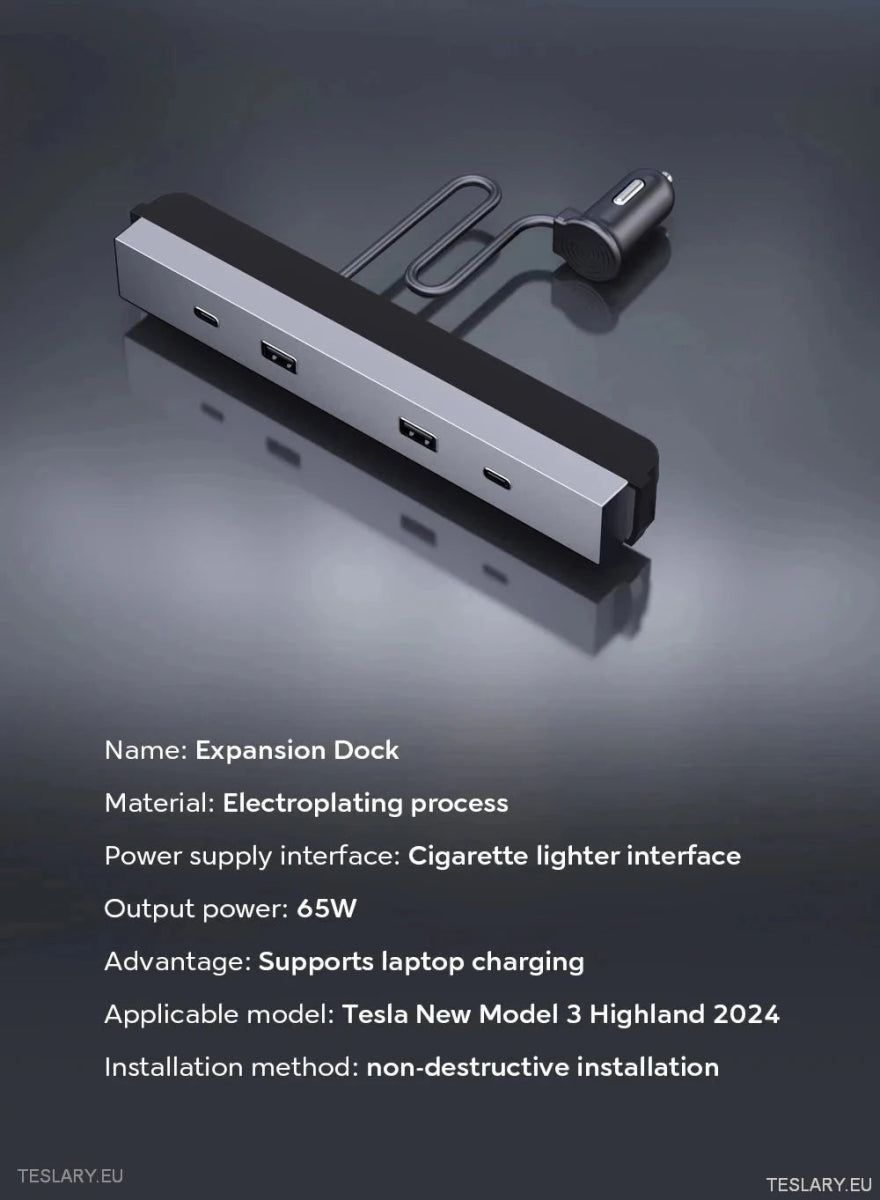Tesla 3 Highland 4 - 1 USB Expansion Hub - TESLARY Tesla Shop Accessories Europe Nederlands Ireland Deutschland Espana Alicante France Italia