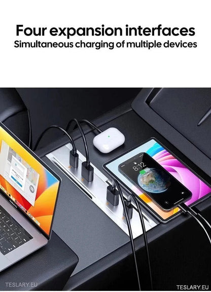 Tesla 3 Highland 4 - 1 USB Expansion Hub - TESLARY Tesla Shop Accessories Europe Nederlands Ireland Deutschland Espana Alicante France Italia