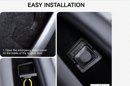 Tesla 3+ Highland Emergency Rear Door Pull Handle 2 - 1 Kit - TESLARY Tesla Shop Accessories Europe Nederlands Dublin Cork Ireland Deutschland Espana Alicante France Italia