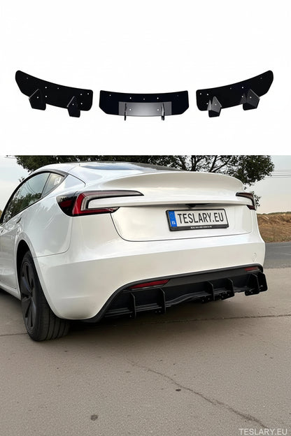 Tesla 3 Highland Rear Bumper Diffuser Body Kit - TESLARY Tesla Shop Accessories Europe Nederlands Ireland Deutschland Espana Alicante France Italia