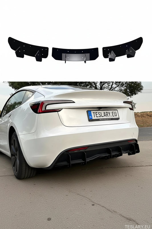 Tesla 3 Highland Rear Bumper Diffuser Body Kit - TESLARY Tesla Shop Accessories Europe Nederlands Ireland Deutschland Espana Alicante France Italia