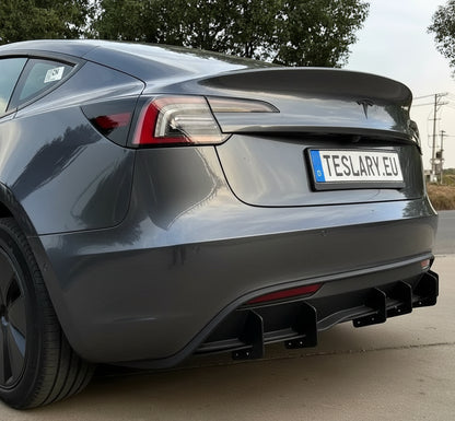 Tesla 3 Highland Rear Bumper Diffuser Body Kit - TESLARY Tesla Shop Accessories Europe Nederlands Ireland Deutschland Espana Alicante France Italia