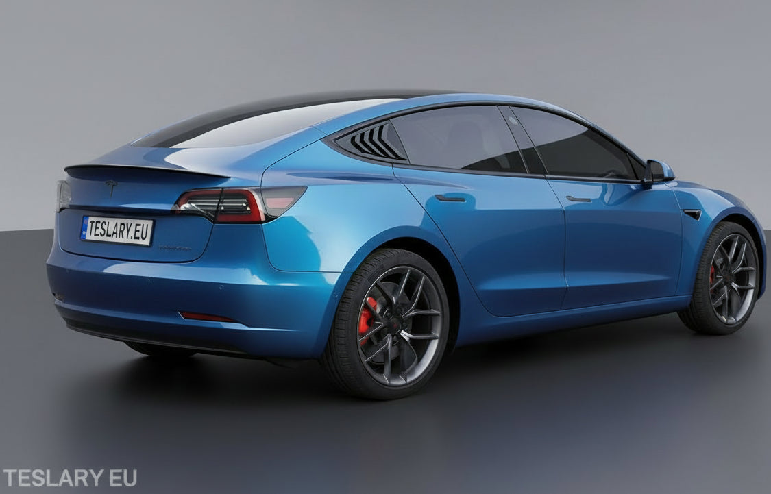 Tesla 3 Highland Sports Style Rear Side Windows Splitter ( 2 Pieces ) - TESLARY Tesla Shop Accessories Europe Nederlands Ireland Deutschland Espana Alicante France Italia