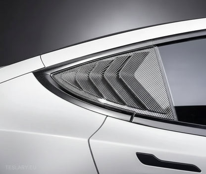 Tesla 3 Highland Sports Style Rear Side Windows Splitter ( 2 Pieces ) - TESLARY Tesla Shop Accessories Europe Nederlands Ireland Deutschland Espana Alicante France Italia