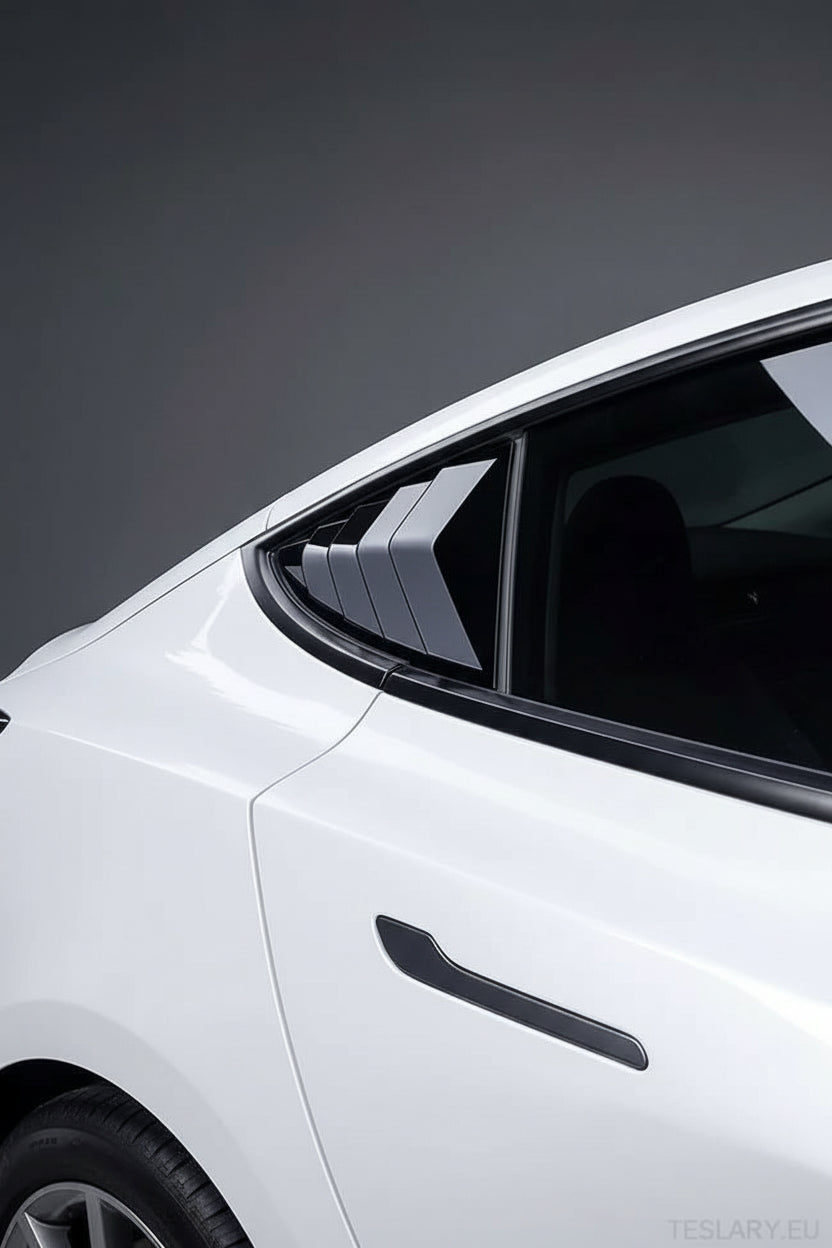 Tesla 3 Highland Sports Style Rear Side Windows Splitter ( 2 Pieces ) - TESLARY Tesla Shop Accessories Europe Nederlands Ireland Deutschland Espana Alicante France Italia