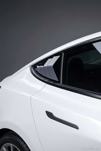 Tesla 3 Highland Sports Style Rear Side Windows Splitter ( 2 Pieces ) - TESLARY Tesla Shop Accessories Europe Nederlands Ireland Deutschland Espana Alicante France Italia