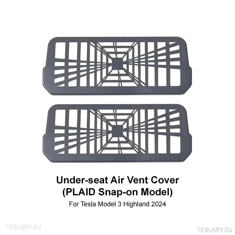 Tesla 3 Highland Under Seat Air Outlet Cover Plaid Style ( 2 Pieces ) - TESLARY Tesla Shop Accessories Europe Nederlands Ireland Deutschland Espana Alicante France Italia