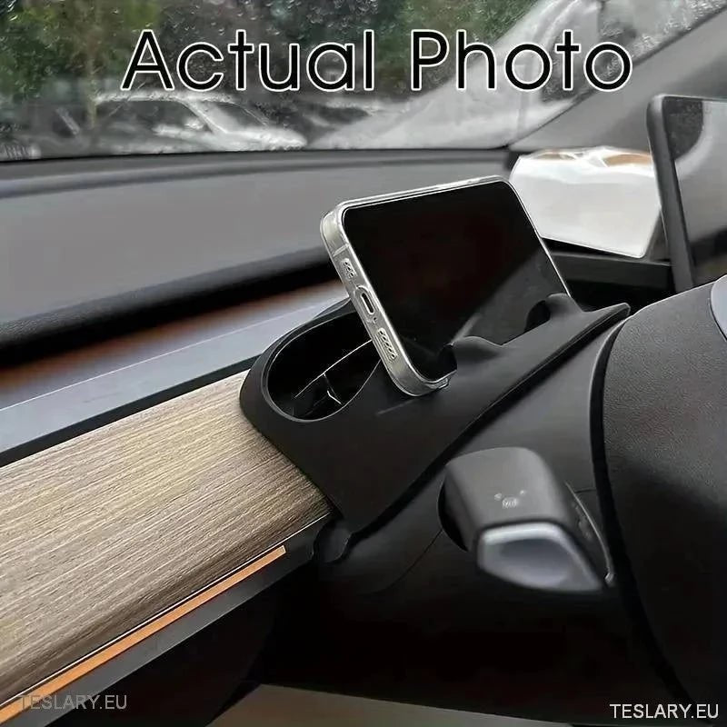 Tesla 3 / Y Phone & Dash Storage Organiser ( Steering Wheel ) - TESLARY Tesla Shop Accessories Europe Nederlands Ireland Deutschland Espana Alicante France Italia