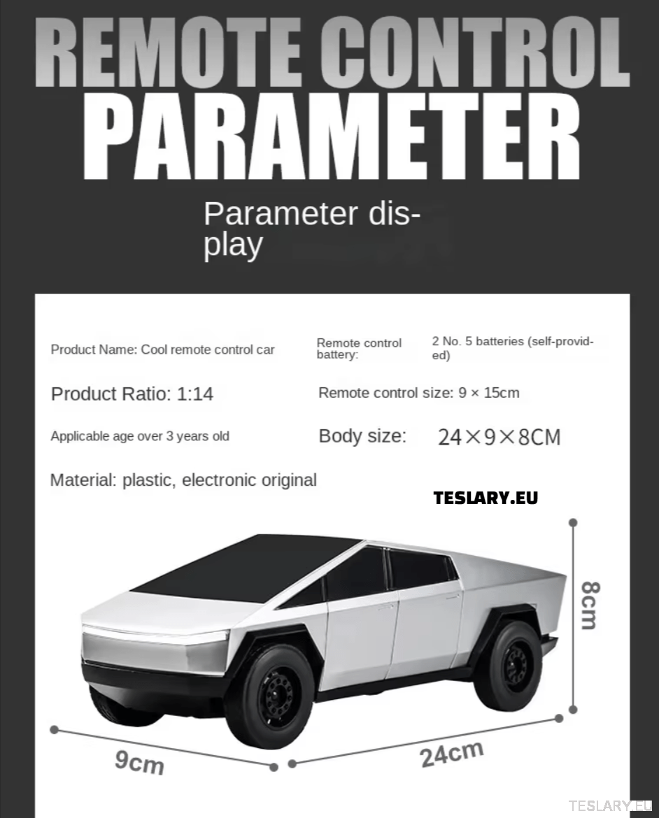 Tesla Cybertruck Remote Control Toy Car - TESLARY Tesla Shop Accessories Europe Nederlands Dublin Cork Ireland Deutschland Espana Alicante France Italia