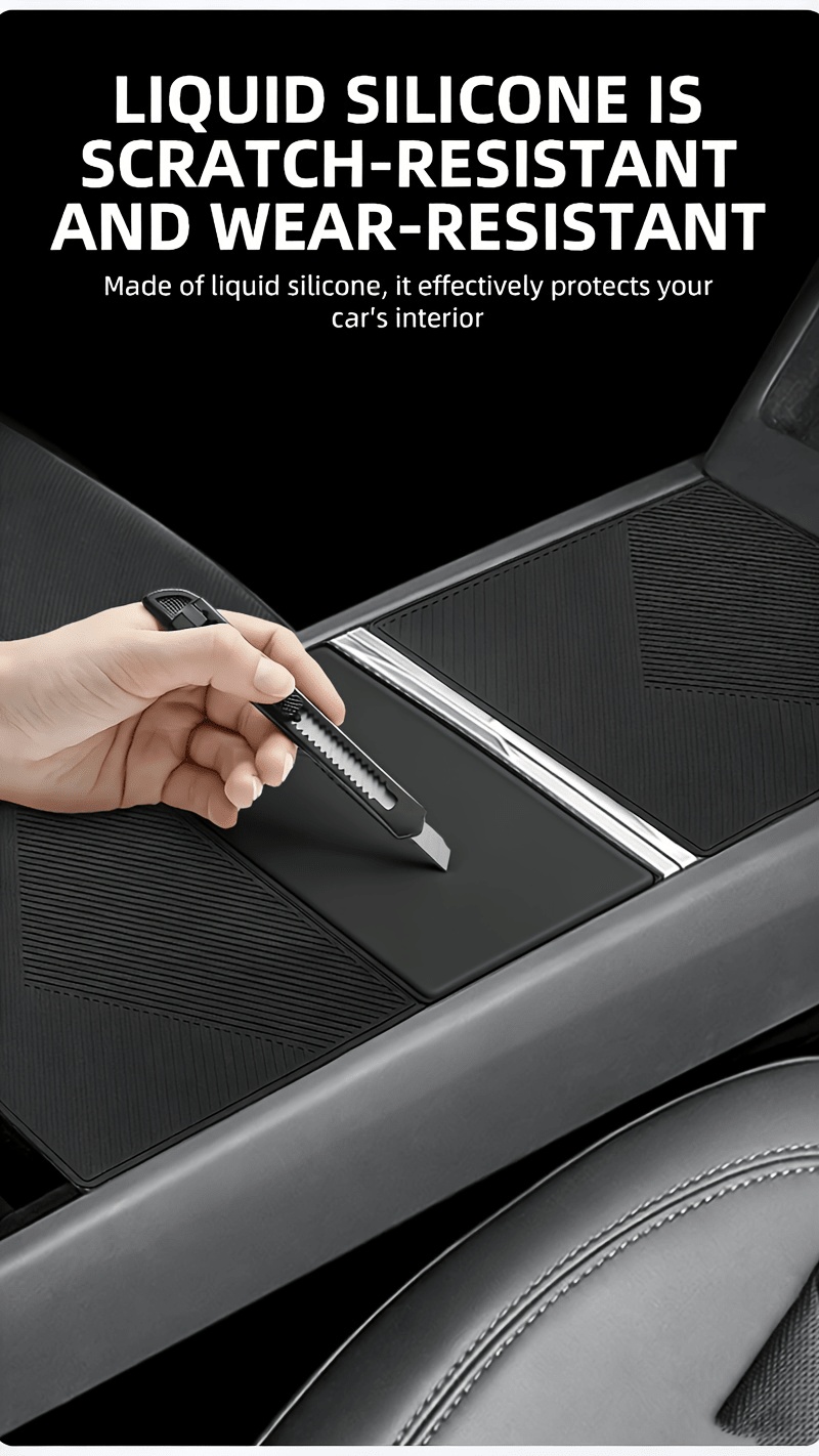 Tesla for Model Y Juniper/Launch 2025 Silicone Center Console Protector, Anti-Slip and Wear-Resistant Dashboard Cover, Car Interior Accessory, Vehicle Interior Upgrade - TESLARY Buy Tesla Shop Accessories Europe Nederlands Dublin Cork Ireland Deutschland Espana Iceland Finland France Italia