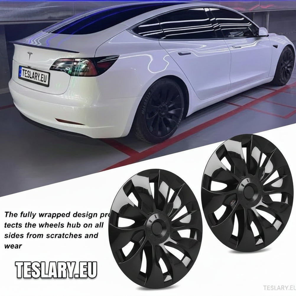Tesla Model 3 18" UNIQUE S23 Performance - Matte Black - TESLARY Tesla Shop Accessories Europe Nederlands Ireland Deutschland Espana Alicante France Italia