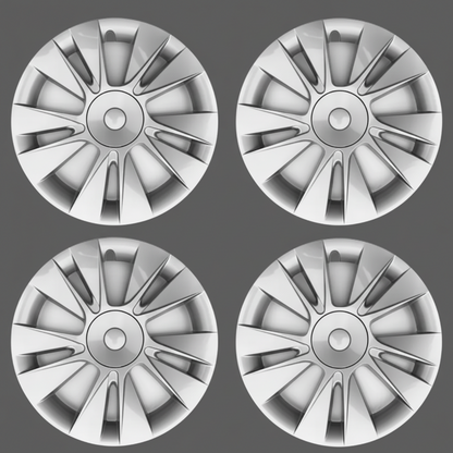 Tesla Model 3 (2019 - 2023) 18" Concave Style Bright Silvery Durable ABS Material - TESLARY Tesla Shop Accessories Europe Nederlands Dublin Cork Ireland Deutschland Espana Alicante France Italia