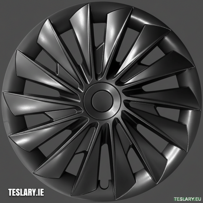 Tesla Model 3+ Highland 18" Blade Style Wheel Covers - Matte Black - TESLARY Tesla Shop Accessories Europe Nederlands Dublin Cork Ireland Deutschland Espana Alicante France Italia