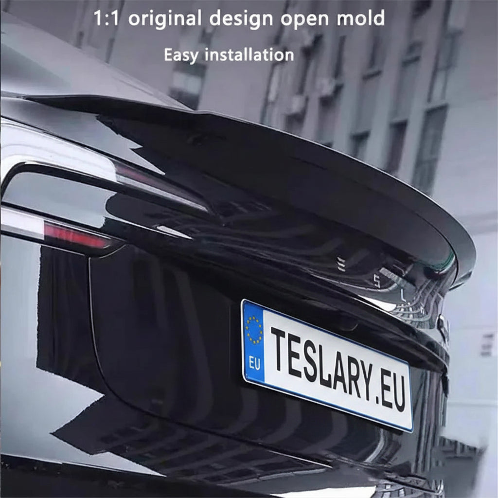 Tesla Model 3+ Highland 2024 Onwards 100% Real Carbon Fiber Rear Trunk Spoiler - TESLARY Tesla Shop Accessories Europe Nederlands Dublin Cork Ireland Deutschland Espana Alicante France Italia