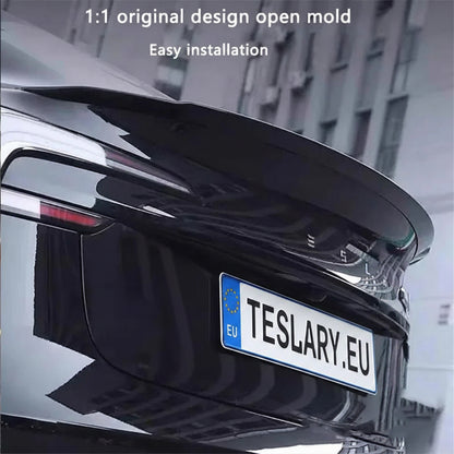 Tesla Model 3+ Highland 2024 Onwards 100% Real Carbon Fiber Rear Trunk Spoiler - TESLARY Tesla Shop Accessories Europe Nederlands Dublin Cork Ireland Deutschland Espana Alicante France Italia