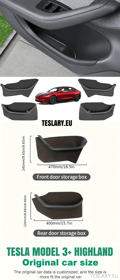 Tesla Model 3+ Highland , Model 3 & Model Y TPE Door Pocket Protectors - TESLARY Tesla Shop Accessories Europe Nederlands Dublin Cork Ireland Deutschland Espana Alicante France Italia