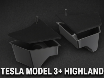 Tesla Model 3 Highland Rear Trunk Organiser Side Pockets with Lids - Tesla Shop Europe - TESLARY.IE Ireland - France boutique- Deutschland Geschäft- España comercio - Nederland winkel- TESLARY.IE