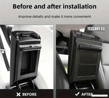 Tesla Model 3 / Y Armrest Hidden Storage - TESLARY Tesla Shop Accessories Europe Nederlands Dublin Cork Ireland Deutschland Espana Alicante France Italia