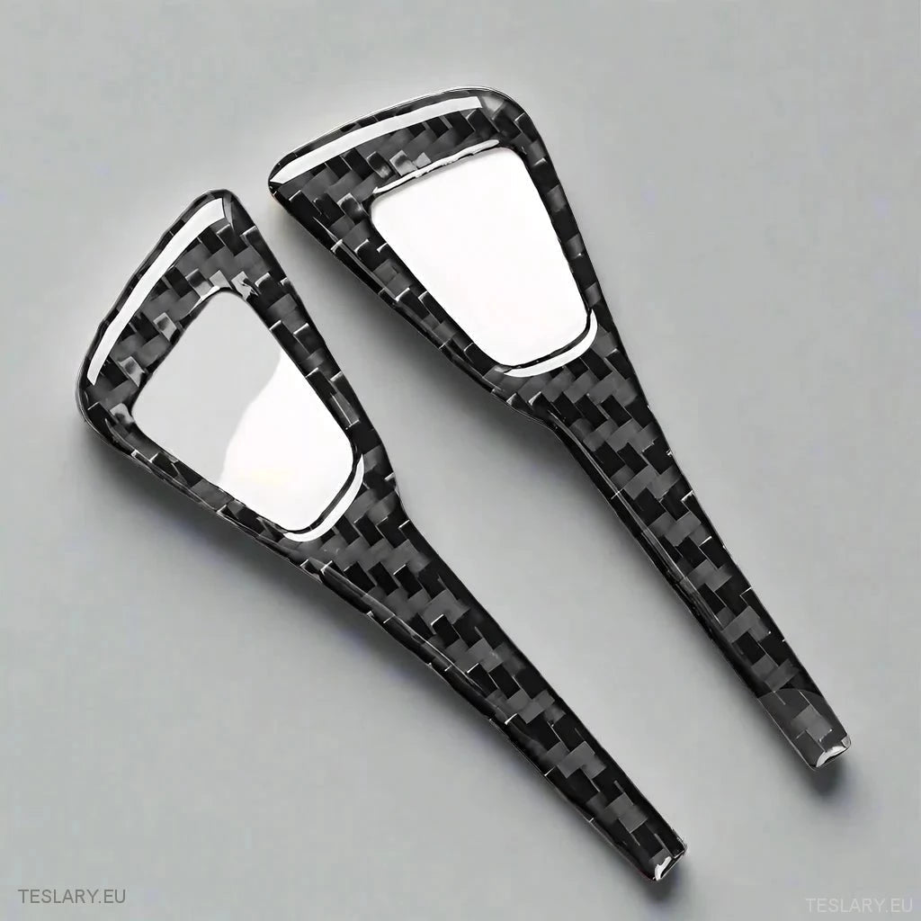 Tesla Model 3 / Y Door Lock Carbon Fiber Style Trim Covers Interior - TESLARY Tesla Shop Accessories Europe Nederlands Dublin Cork Ireland Deutschland Espana Alicante France Italia