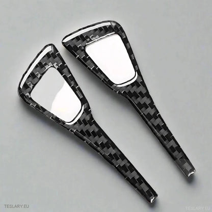Tesla Model 3 / Y Door Lock Carbon Fiber Style Trim Covers Interior - TESLARY Tesla Shop Accessories Europe Nederlands Dublin Cork Ireland Deutschland Espana Alicante France Italia