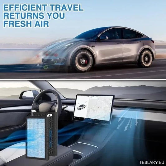 Tesla Model 3 / Y Passenger Air Filter Replacement Kit ( Both Filters ) - TESLARY Tesla Shop Accessories Europe Nederlands Dublin Cork Ireland Deutschland Espana Alicante France Italia