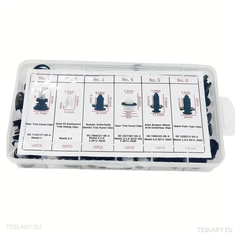TESLA 3 , Y , S and X Trim Clips -TESLARY.IE Tesla Shop Europe
