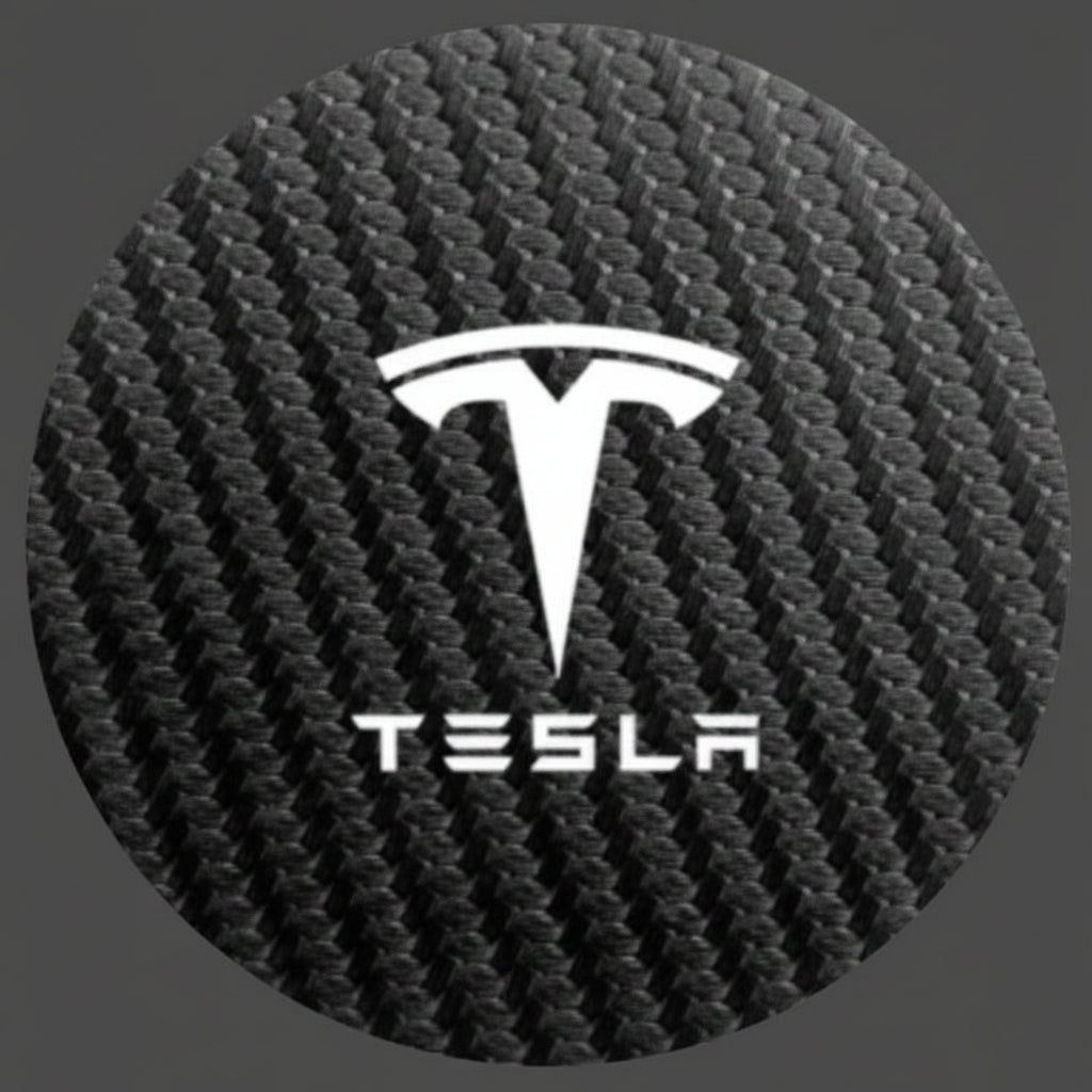 Tesla Model 3 Y S X Black Leather Centre Console Cup Inserts with Logo - TESLARY Tesla Shop Accessories Europe Nederlands Ireland Deutschland Espana Alicante France Italia