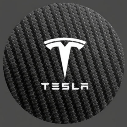 Tesla Model 3 Y S X Black Leather Centre Console Cup Inserts with Logo - TESLARY Tesla Shop Accessories Europe Nederlands Ireland Deutschland Espana Alicante France Italia
