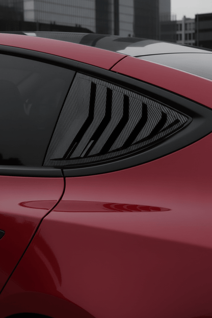 Tesla Model 3 / Y Sports Style Louver Side Windows Splitters ( 2 Pieces ) - TESLARY Tesla Shop Accessories Europe Nederlands Dublin Cork Ireland Deutschland Espana Alicante France Italia