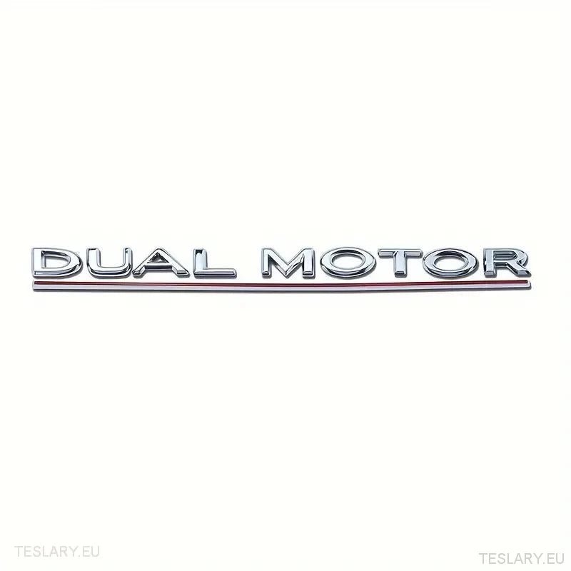 Tesla Model 3/Y Dual Motor Logo Emblem - Tesla Shop Europe - TESLARY.IE Ireland - France boutique- Deutschland Geschäft- España comercio - Nederland winkel- TESLARY.IE
