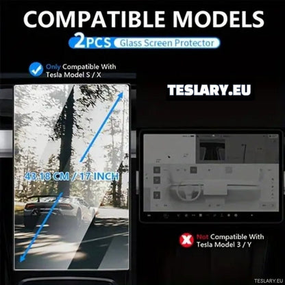 Tesla Model S / X Tempered Glass Screen Protector - TESLARY Tesla Shop Accessories Europe Nederlands Ireland Deutschland Espana Alicante France Italia