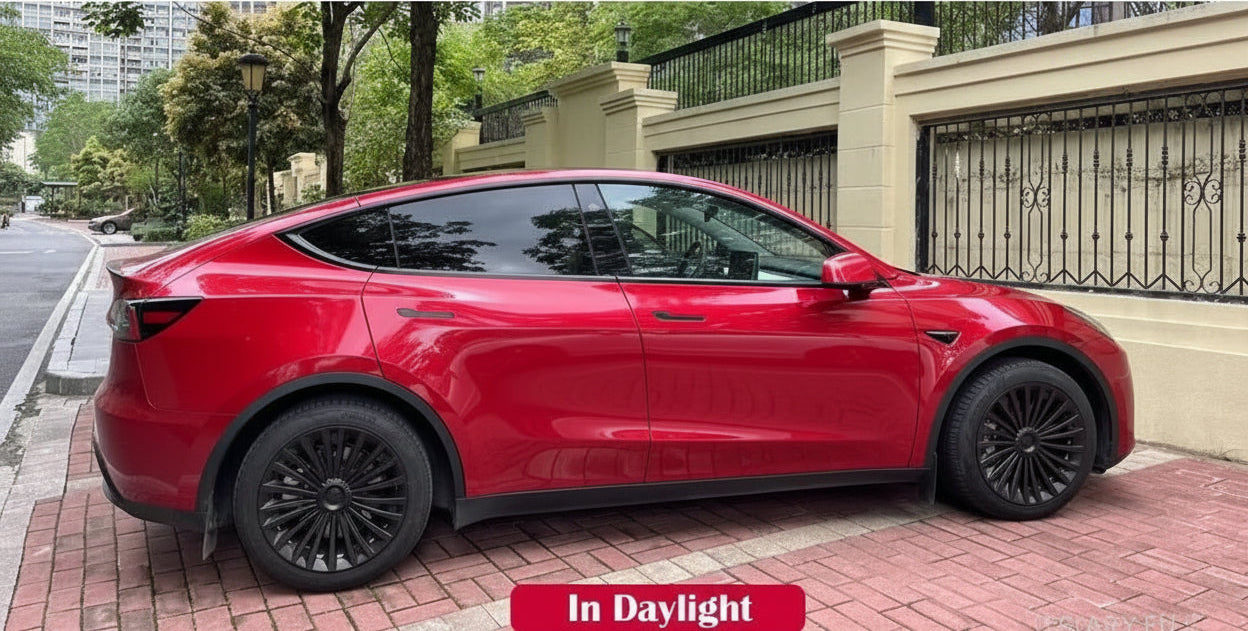 Tesla Model Y 19" Full Coverage Cyclone Wheel Covers - Gloss Black - Tesla Shop Europe - TESLARY.IE Ireland - France boutique- Deutschland Geschäft- España comercio - Nederland winkel- TESLARY.IE