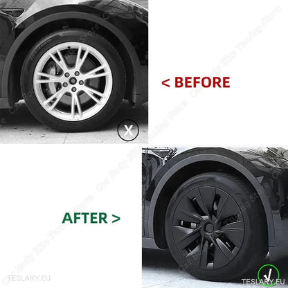 TESLA MODEL Y 19" PERFORMANCE FULL COVER WHEEL HUBS - TESLARY Tesla Shop Accessories Europe Nederlands Ireland Deutschland Espana Alicante France Italia