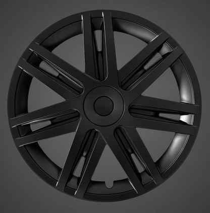 TESLA MODEL Y 19" UNIQUE S3 FULL COVER WHEEL HUBS STAR STYLE - TESLARY Tesla Shop Accessories Europe Nederlands Dublin Cork Ireland Deutschland Espana Alicante France Italia