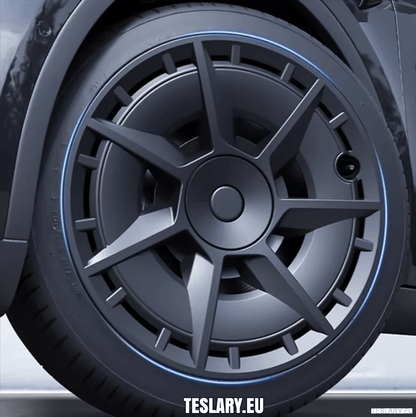 TESLA MODEL Y 19" UNIQUE S7 FULL COVER WHEEL HUBS - TESLARY Tesla Shop Accessories Europe Nederlands Dublin Cork Ireland Deutschland Espana Alicante France Italia