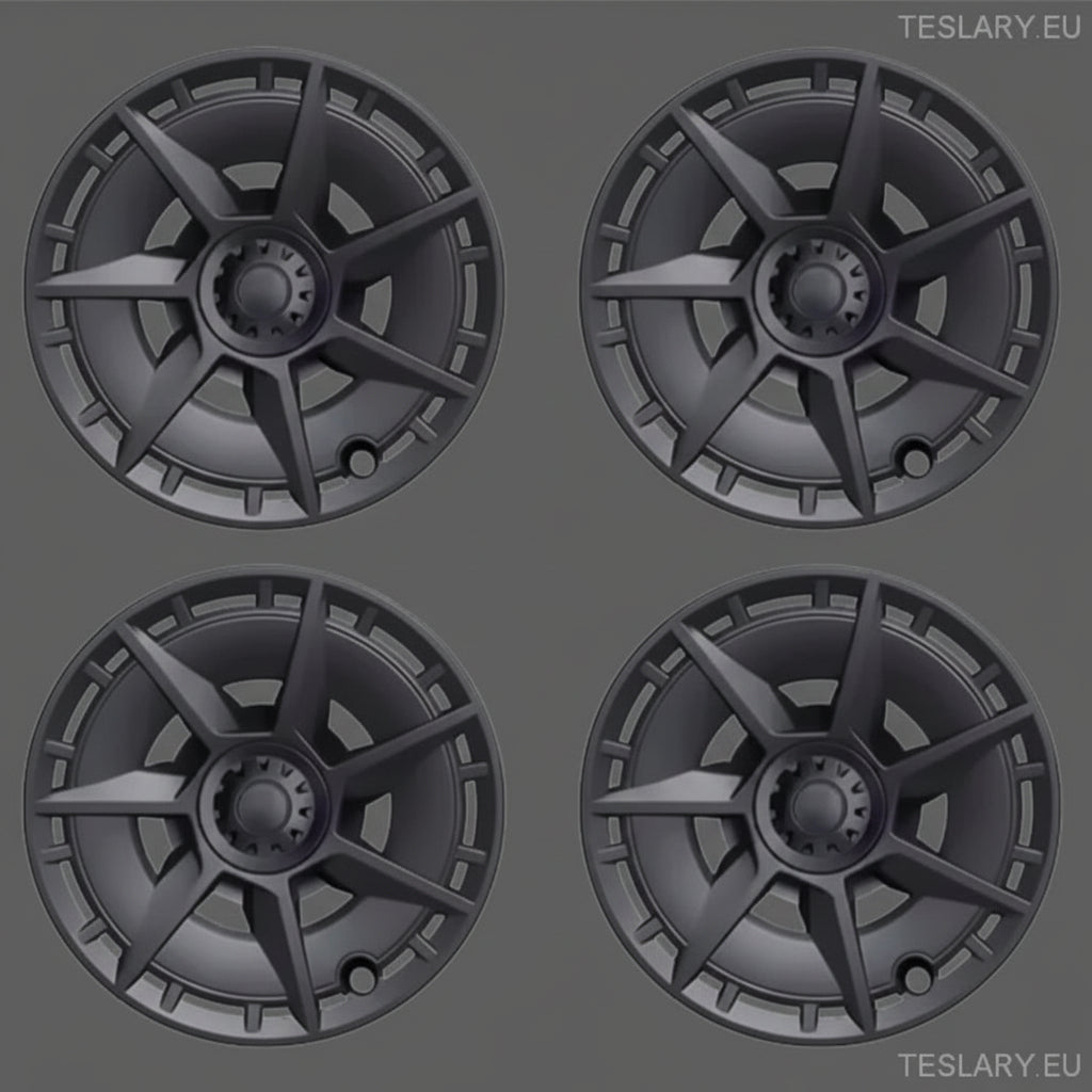 TESLA MODEL Y 19" UNIQUE S7 FULL COVER WHEEL HUBS - TESLARY Tesla Shop Accessories Europe Nederlands Ireland Deutschland Espana Alicante France Italia