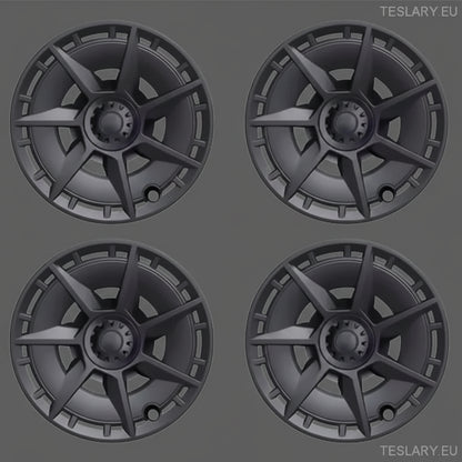 TESLA MODEL Y 19" UNIQUE S7 FULL COVER WHEEL HUBS - TESLARY Tesla Shop Accessories Europe Nederlands Ireland Deutschland Espana Alicante France Italia