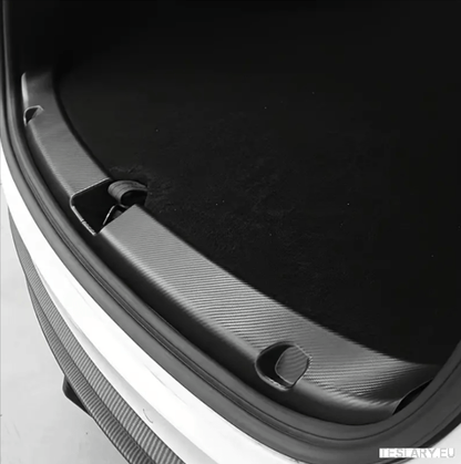 Tesla Model Y 2021 - 2024 ABS Trunk Protector Guard Carbon Fiber Style - TESLARY Tesla Shop Accessories Europe Nederlands Dublin Cork Ireland Deutschland Espana Alicante France Italia