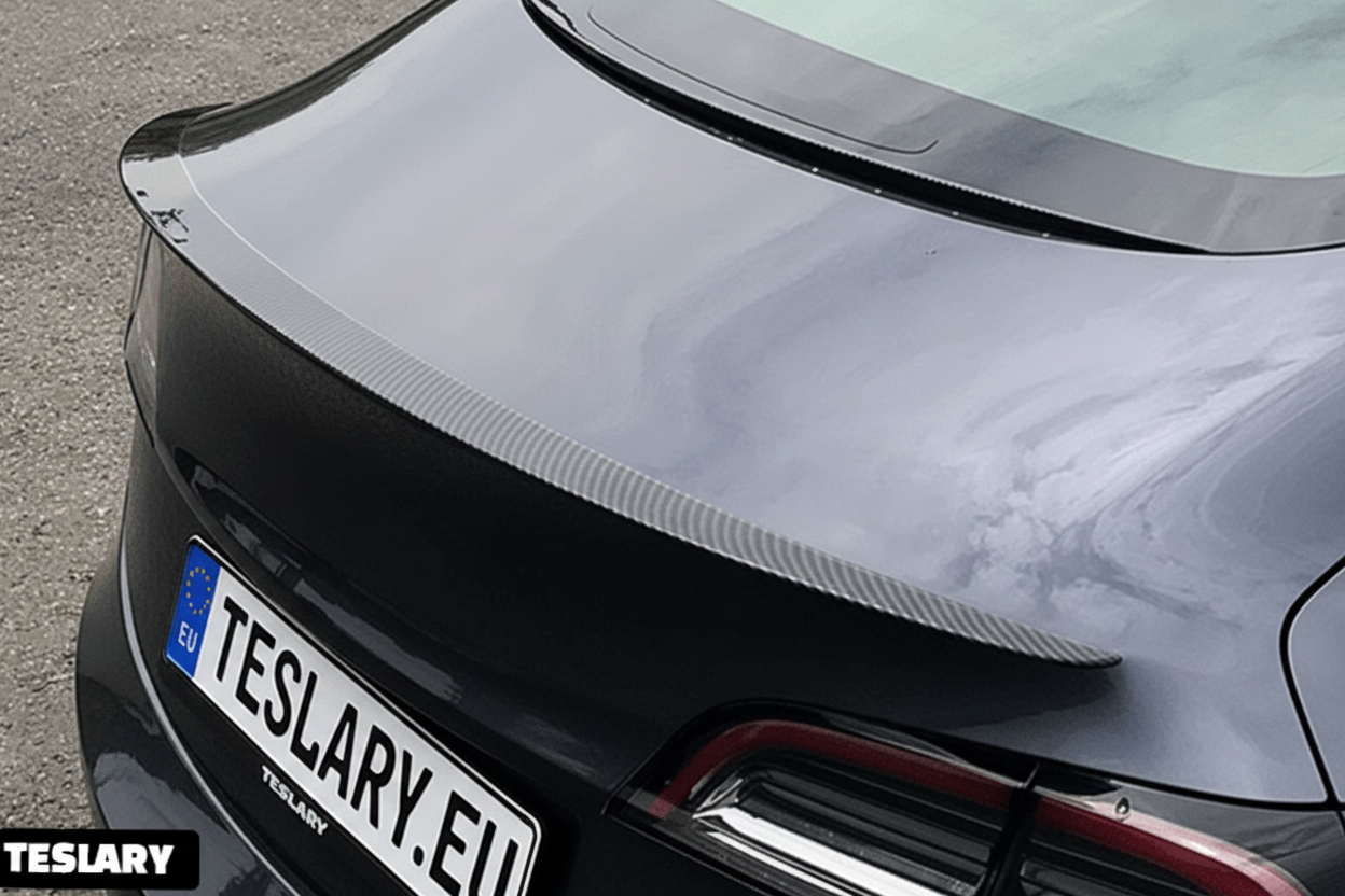 Tesla Model Y 2022 - 2025 Trunk / Boot Spoiler Lip - TESLARY Tesla Shop Accessories Europe Nederlands Dublin Cork Ireland Deutschland Espana Alicante France Italia