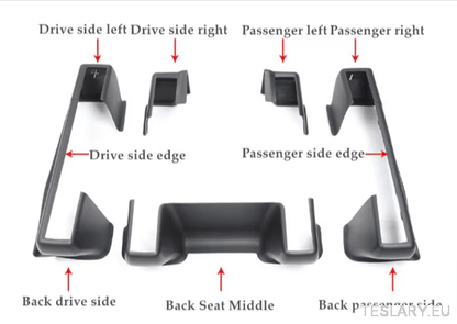 Tesla Model Y Full 9 Piece Seat Rail Protection Kit - TESLARY Tesla Shop Accessories Europe Nederlands Dublin Cork Ireland Deutschland Espana Alicante France Italia