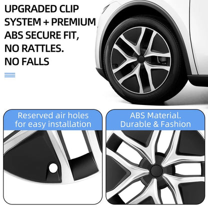 Tesla Model Y+ Juniper Arachnid Style Black & Silver 19" Wheel Covers - TESLARY Buy Tesla Shop Accessories Europe Nederlands Dublin Cork Ireland Deutschland Espana Iceland Finland France Italia