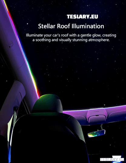 Tesla Model Y Led Ambient Roof Lighting - TESLARY Tesla Shop Accessories Europe Nederlands Dublin Cork Ireland Deutschland Espana Alicante France Italia