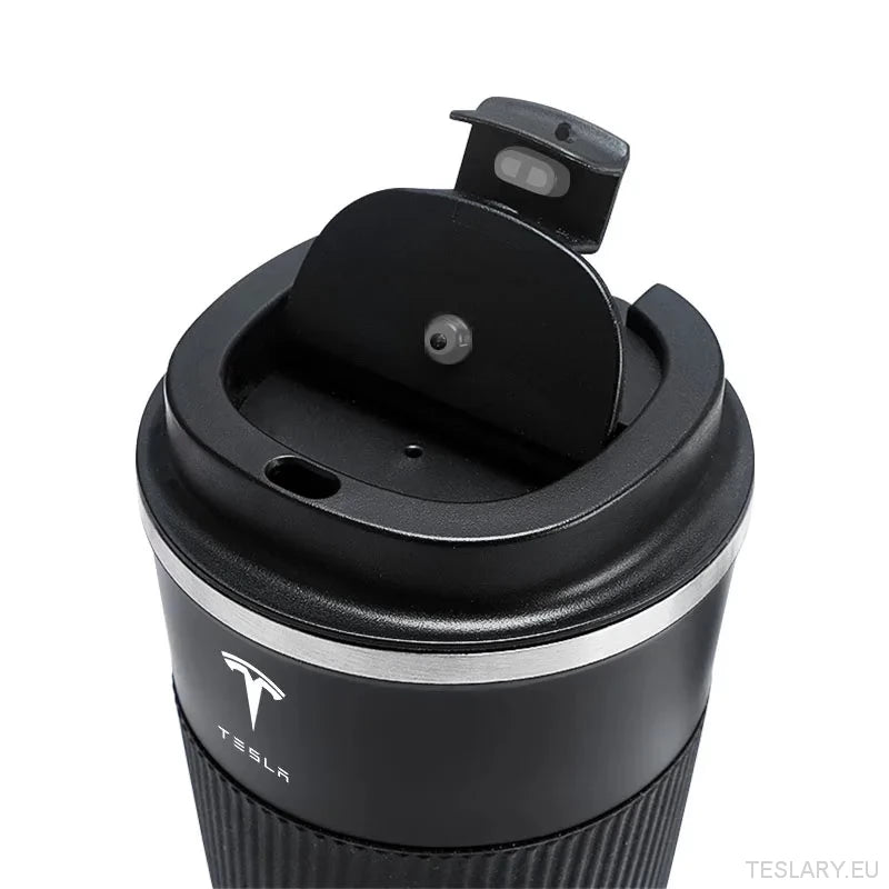 Tesla Series Stainless Steel Thermal Mug with Tesla Logo - TESLARY Tesla Shop Accessories Europe Nederlands Ireland Deutschland Espana Alicante France Italia