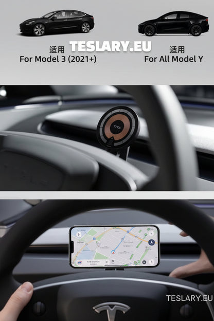 Tita Magnetic Phone Mount for Tesla Model 3 , Y and 3+ Highland - TESLARY Tesla Shop Accessories Europe Nederlands Ireland Deutschland Espana Alicante France Italia