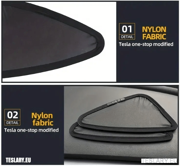Triangular Rear Windows Shade For Enhanced Privacy Tesla Model 3 / Y - TESLARY Tesla Shop Accessories Europe Nederlands Dublin Cork Ireland Deutschland Espana Alicante France Italia