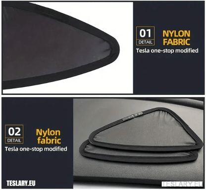 Triangular Rear Windows Shade For Enhanced Privacy Tesla Model 3 / Y - TESLARY Tesla Shop Accessories Europe Nederlands Dublin Cork Ireland Deutschland Espana Alicante France Italia